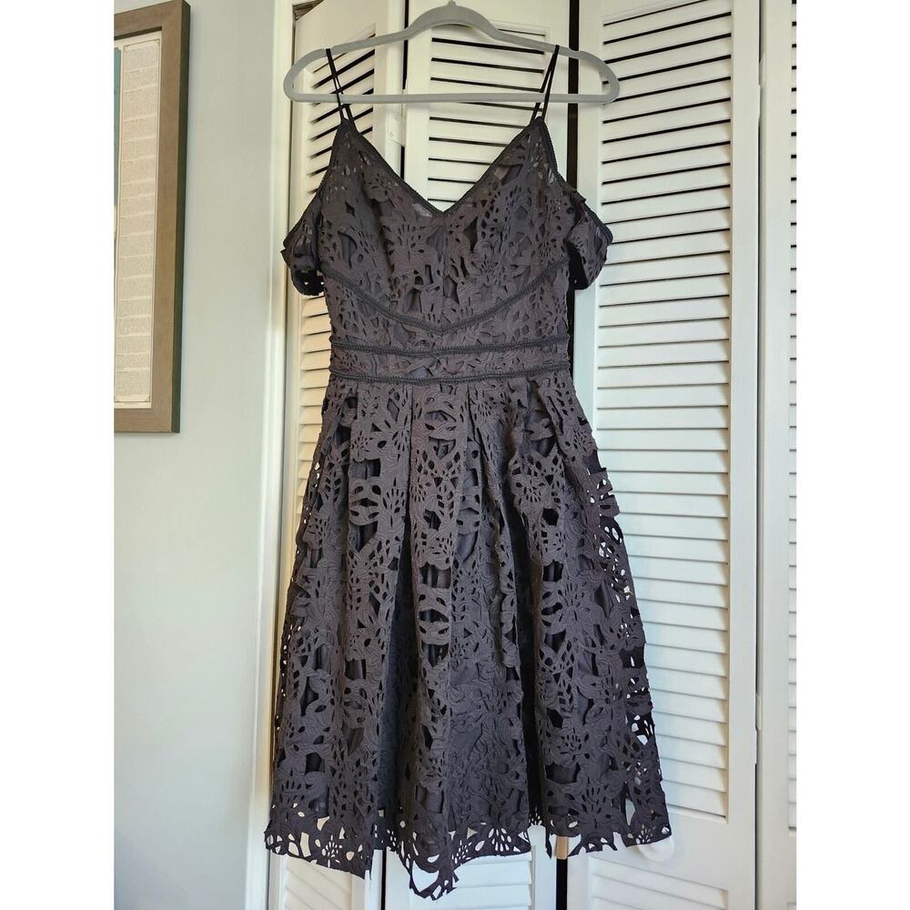Venus Cocktail Dress Black Lace Cold Shoulder size 2 NWT $70 HOT DEAL 🔥❤️